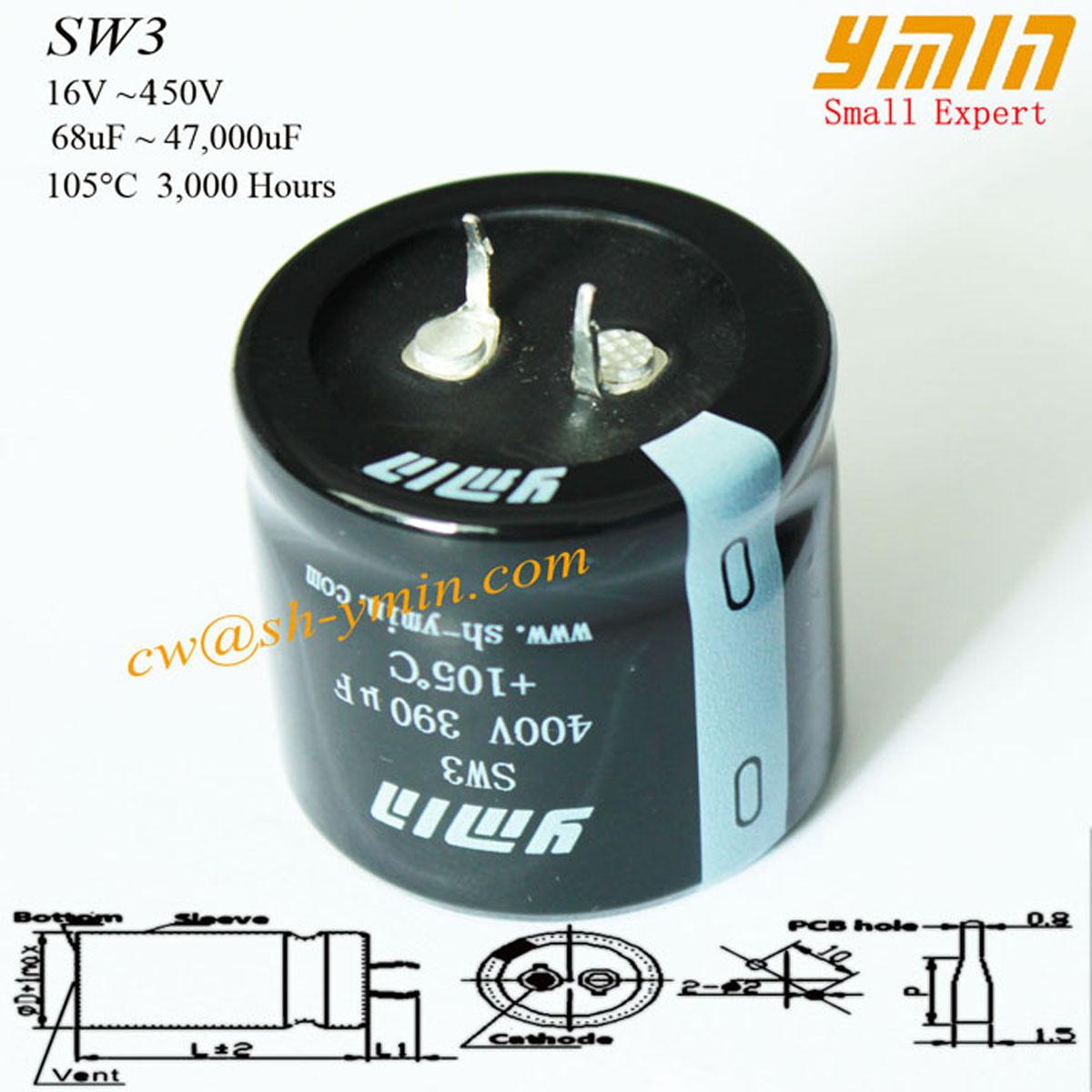 UPS Snap In Capacitor Electrolytic Capacitor For Speakers