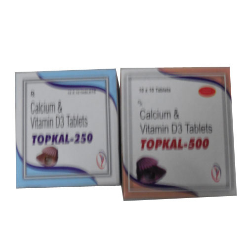 CALCIUM WITH VITAME D-3    Topkal Tablets