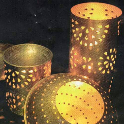 Brass candle lamps, for Dust Resistance, Shiny, Pattern : Plain