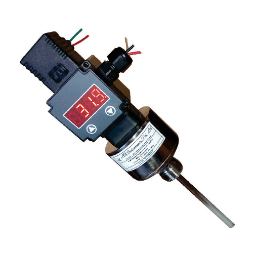 Temperature Sensor with Integral Temperature  Indicating Transmitter