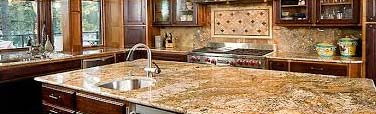 Round Bush Hammered Granite Counter Top, for Kitchen Countertops, Pattern : Doted