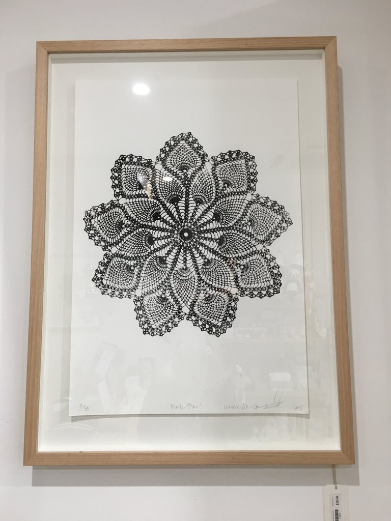 Black Star Giclee print Mandala Art