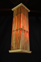 Wooden Triangular Floor Lamp