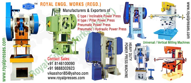 Power press machine hydraulic power press Pneumatic power press India