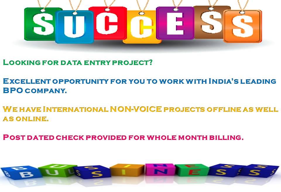 Non voice bpo projects for outsourcing