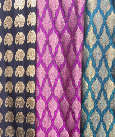 Banarsi Chiffon Fabric, for garment making, Color : multicolor