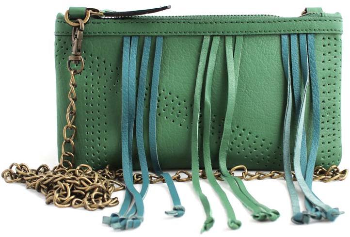 Pure Leather Zeppar Girls Sling Bag, Color : Green