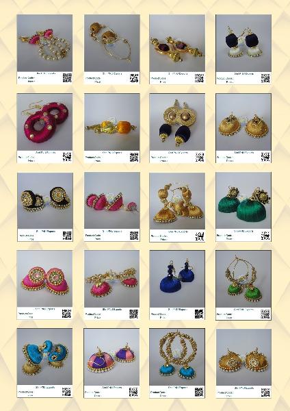 Various Silk thread Bangles, Jhumkas, Ear Rings, Blouse Hangings.