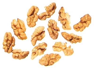 Light Quarters Walnut Kernels, for Chacolate, Milk Shakes, Style : Dried