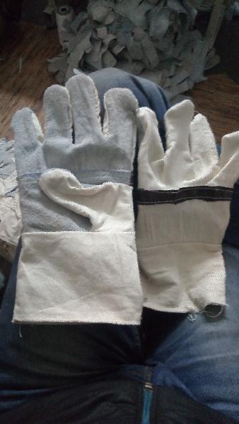 Cotton Leather Gloves, for Domestical, Size : M