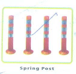 Non Polished Plastic Spring Posts, for Lane Seperation, Vechicle Testing Tracks, At Toll Plazas, Diverging Lanes