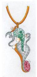 Green Ganesh Diamond Pendants