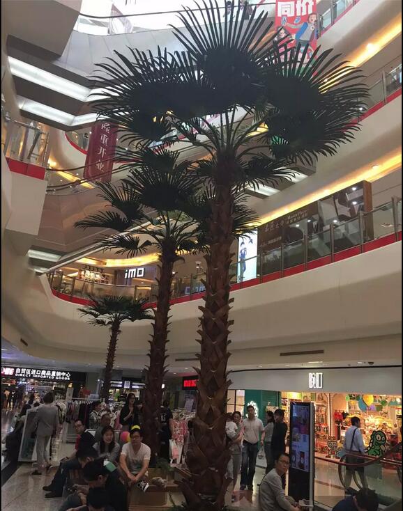 2016 Shopping Mall Decoration Artificial Washington Palm Tree For