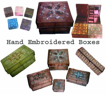 Hand Embroidered Boxes