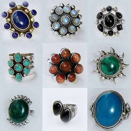 Stone Silver Rings