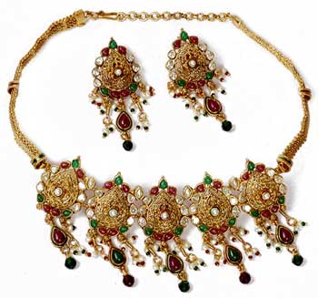 antique necklace sets AN-03 by Maniratna Jewellers from Mumbai ...