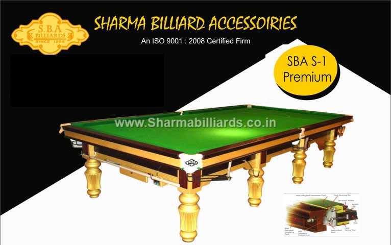 Solid wood S1 Premium Snooker Table, Size : 12*6