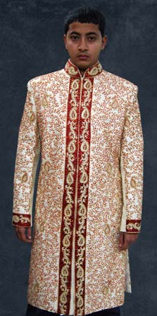 Silk Embroidered Sherwani (SH076)