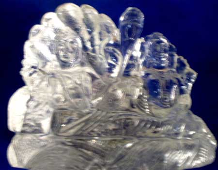 Rock-Crystal (sphatic) Sleeping Laxmi Vishnu Statue