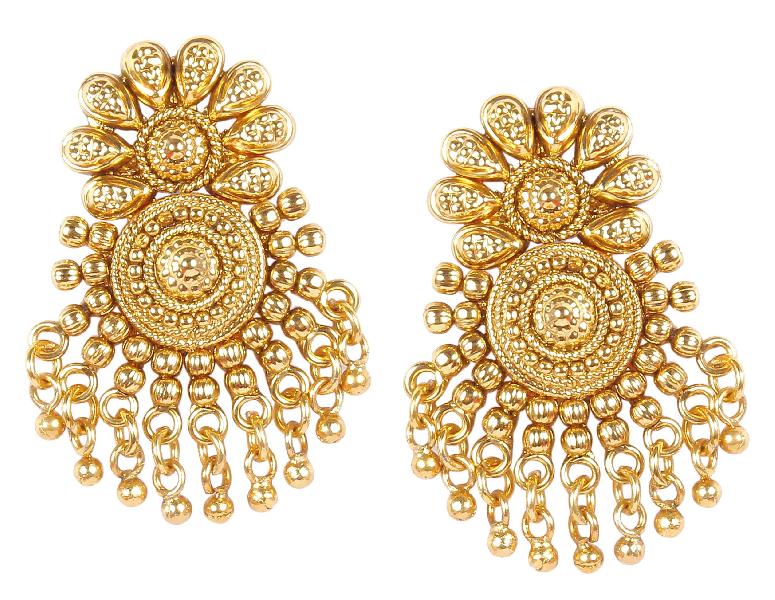 Indian Traditional Goldplated Earrings For Women, Color : Golden
