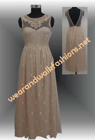 Plain Georgette Designer Gown, Size : M