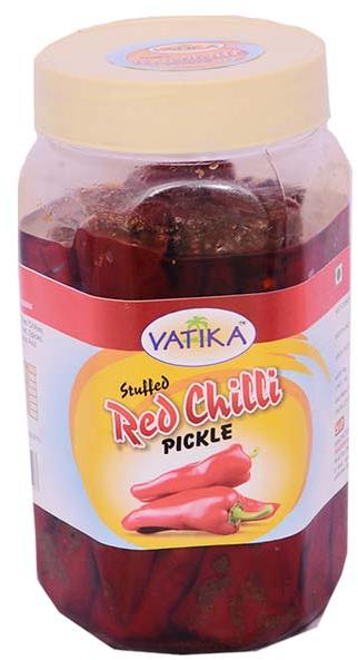 Vatika Red Chilli Pickle, Style : Mustard oil