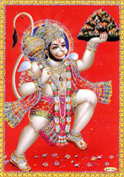 SMALL HINDU GODS POSTERS WITH GLITTER