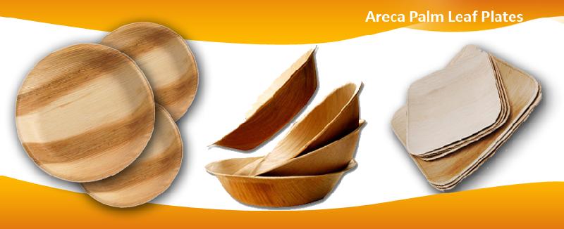 0.35 kg Areca Leaf Plates, Color : Brown