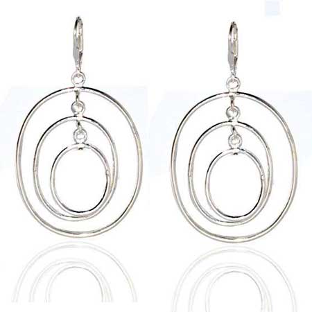 Silver Overlap Earrings