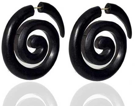 Wooden Concentric Earrings