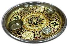 Designed Pooja Thali Ds1022