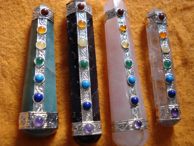 Massage Wand With 7 Chakra Beads