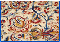 Woven Kalamkari fabric, for Garments, Pattern : Printed