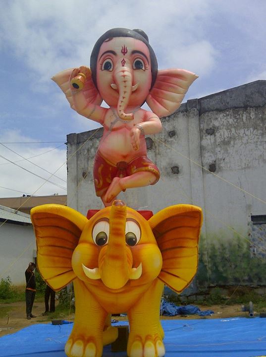 Inflatable Ganesh, Color : yellow