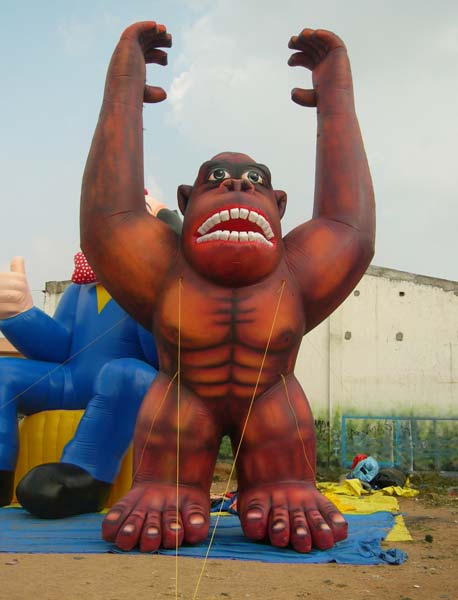 Inflatable Gorilla, Color : Orgen