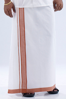 100% Cotton White Mundu