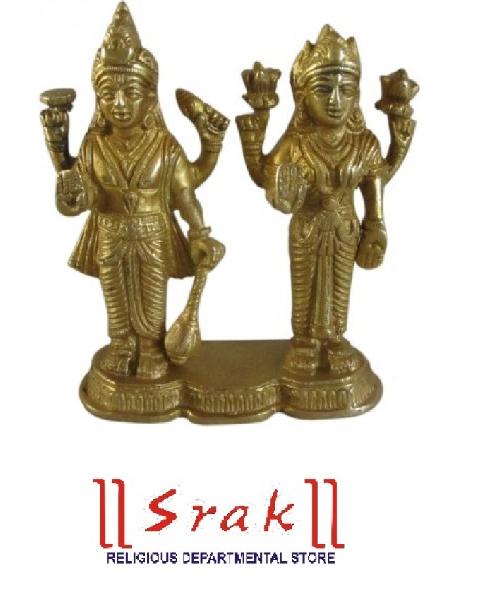 Brass Lakshmi Vishnu Statue