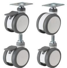 Twin Wheels Medical Caster