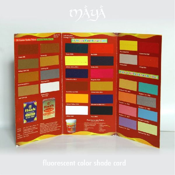 Fluorescent Color Shade Card Designing