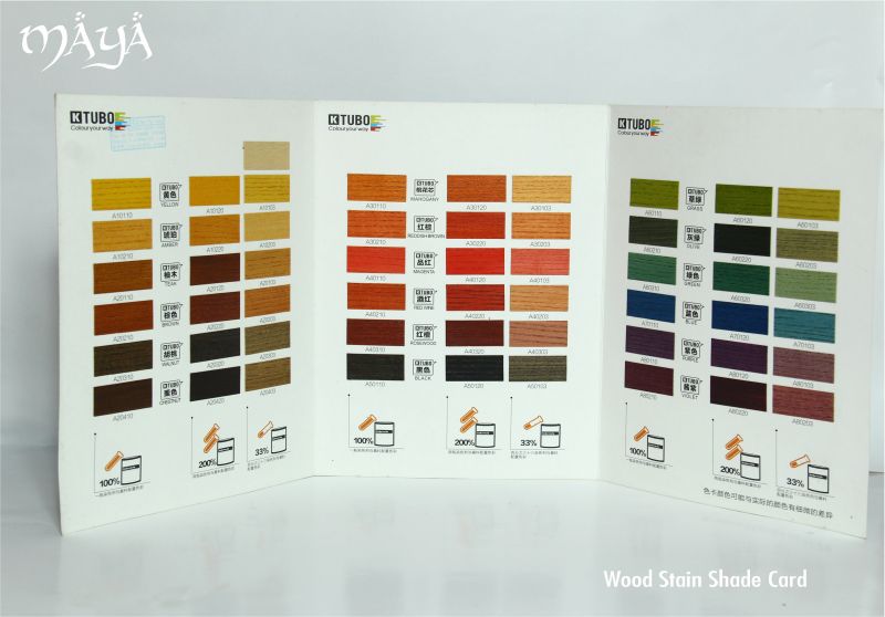 Wood Stain Shade Card Designing