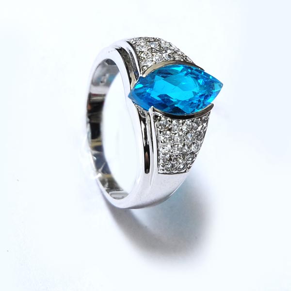 Blue Stone Sterling Silver 925 Ring