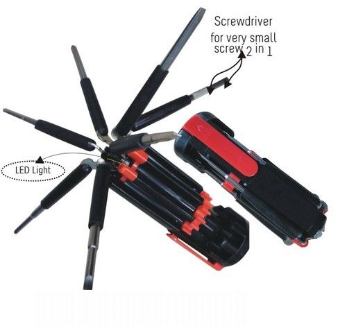 8 in 1 Screwdriver with LED Light