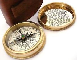 Coated Metal Poem Compass