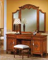 Color Coated Plain wooden dressing table, Color : Brown