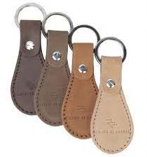 Plain Leather keychains, Shape : Multishape
