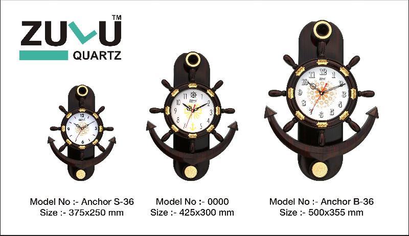 ZULU QUARTZ PLASTIC Wall Clocks, Packaging Type : Cartoon