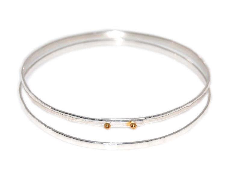 Plain Silver Bangles