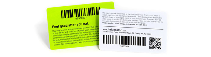 PVC Barcode Cards