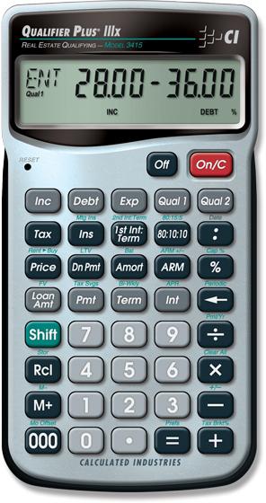 Qualifier Plus IIIx Real Estate Calculator
