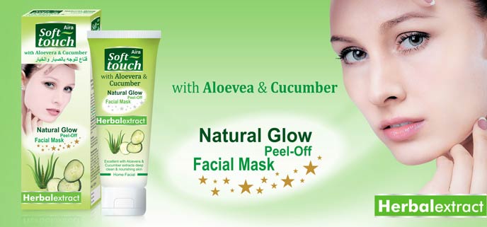 Aira Soft Touch Aloevera & Cucumber Natural Glow Peel-Off Facial Mask